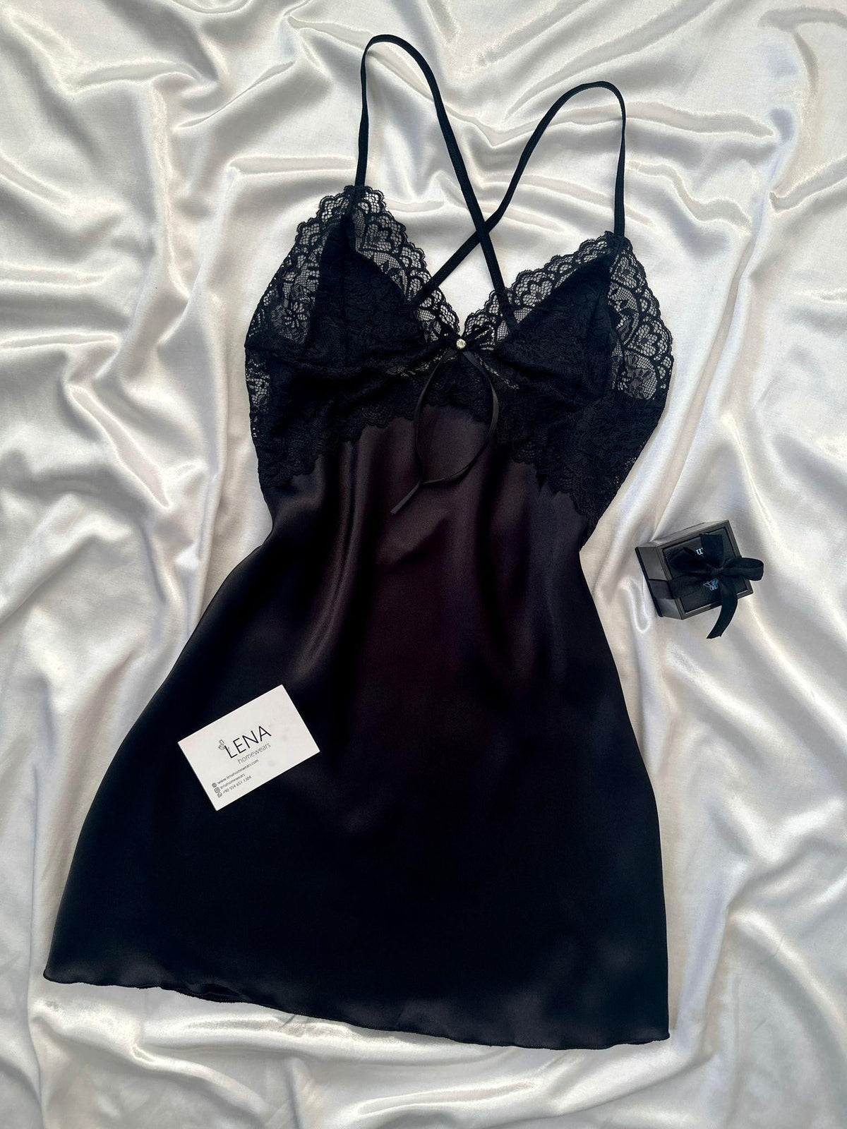 Black Love Night Suit & Bra Penty Set Combo for Women's