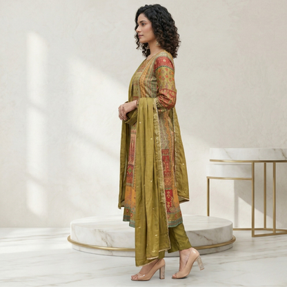 Women's Pack of 3 Pure Cotton Kurtas Pant Set & Dupatta |C-028