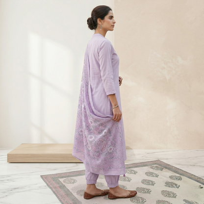 Women's Pack of 3 Pure Cotton Kurtas Pant Set & Dupatta |C-031