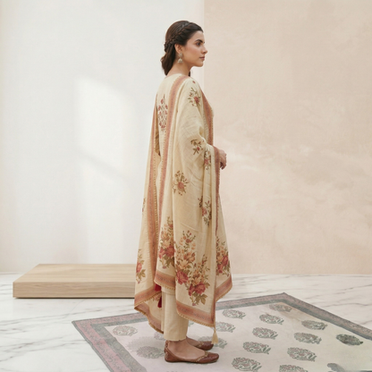 Women's Pack of 3 Pure Cotton Kurtas Pant Set & Dupatta |C-031