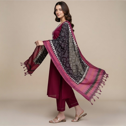 Women's Pack of 3 Pure Cotton Kurtas Pant Set without Dupatta |C-020