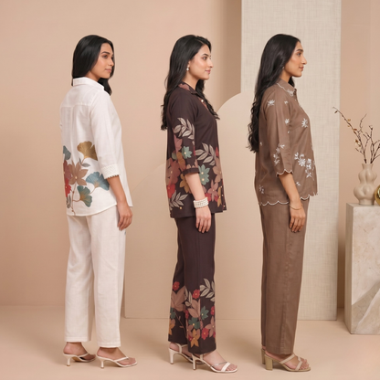 Pack of 3 Women’s Premium Printed Co-Ord Set Combo  (P-02)