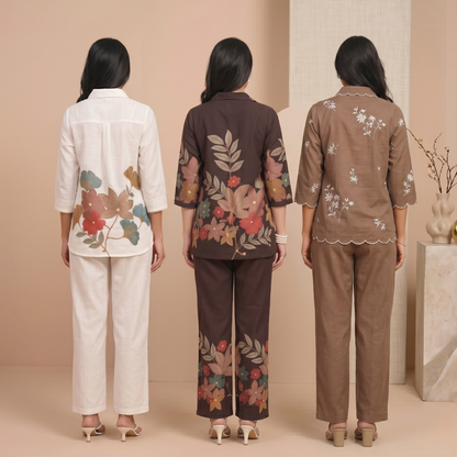 Pack of 3 Women’s Premium Printed Co-Ord Set Combo  (P-02)