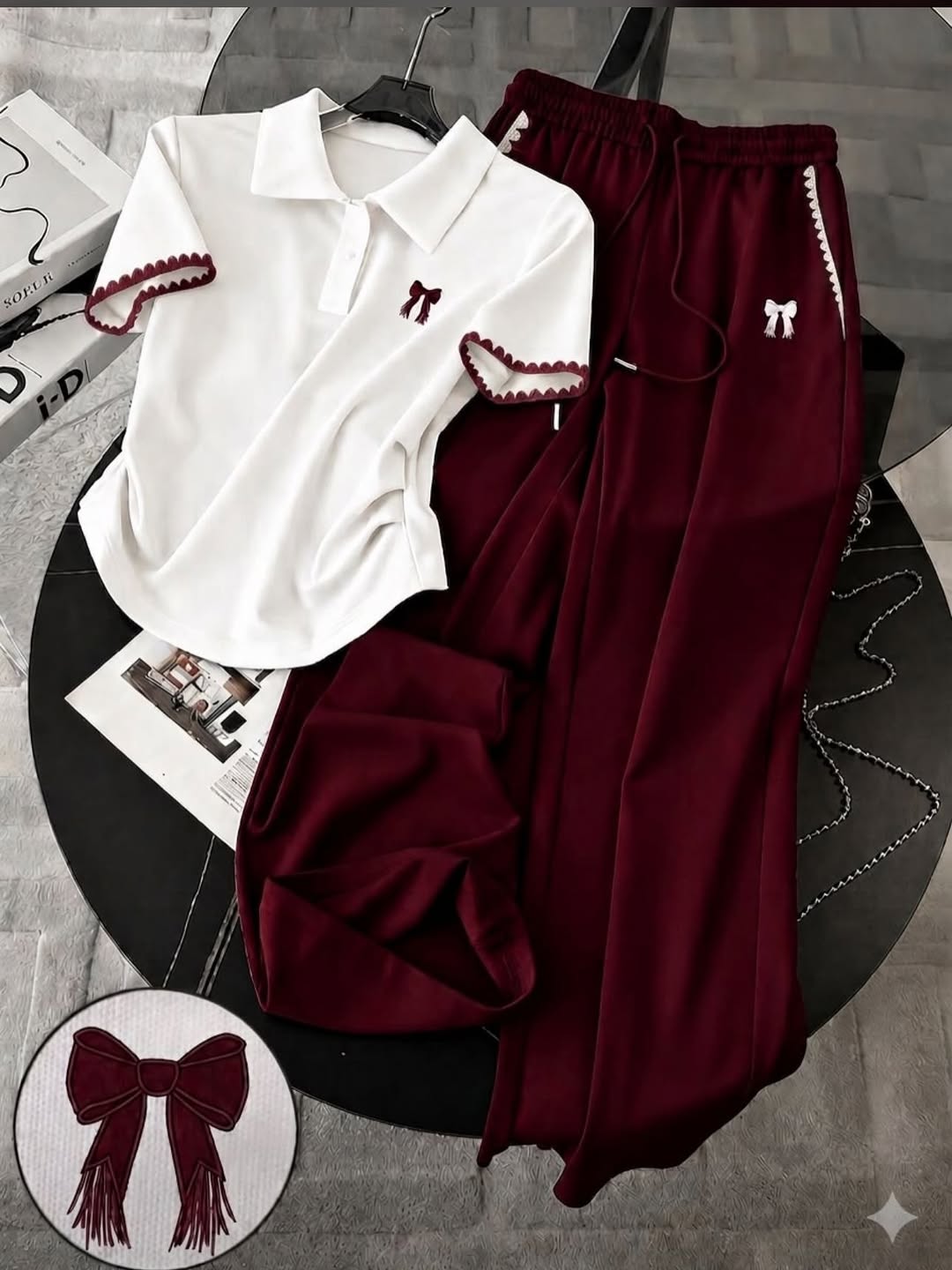 Women’s Elegant Comfort Co-Ord Set [Maroon]