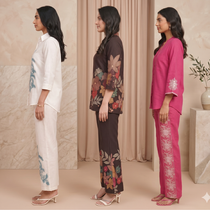 Pack of 3 Women’s Premium Printed Co-Ord Set Combo  (P-03)