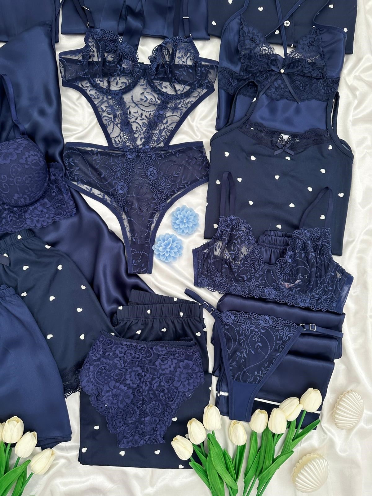 Bluedan  Premium Lace Set Combo for Women