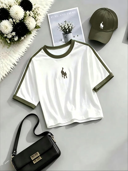 Women's Color Block Half-Zip Collar Top & Jogger Pants Casual 2-Piece Co-Ord Set