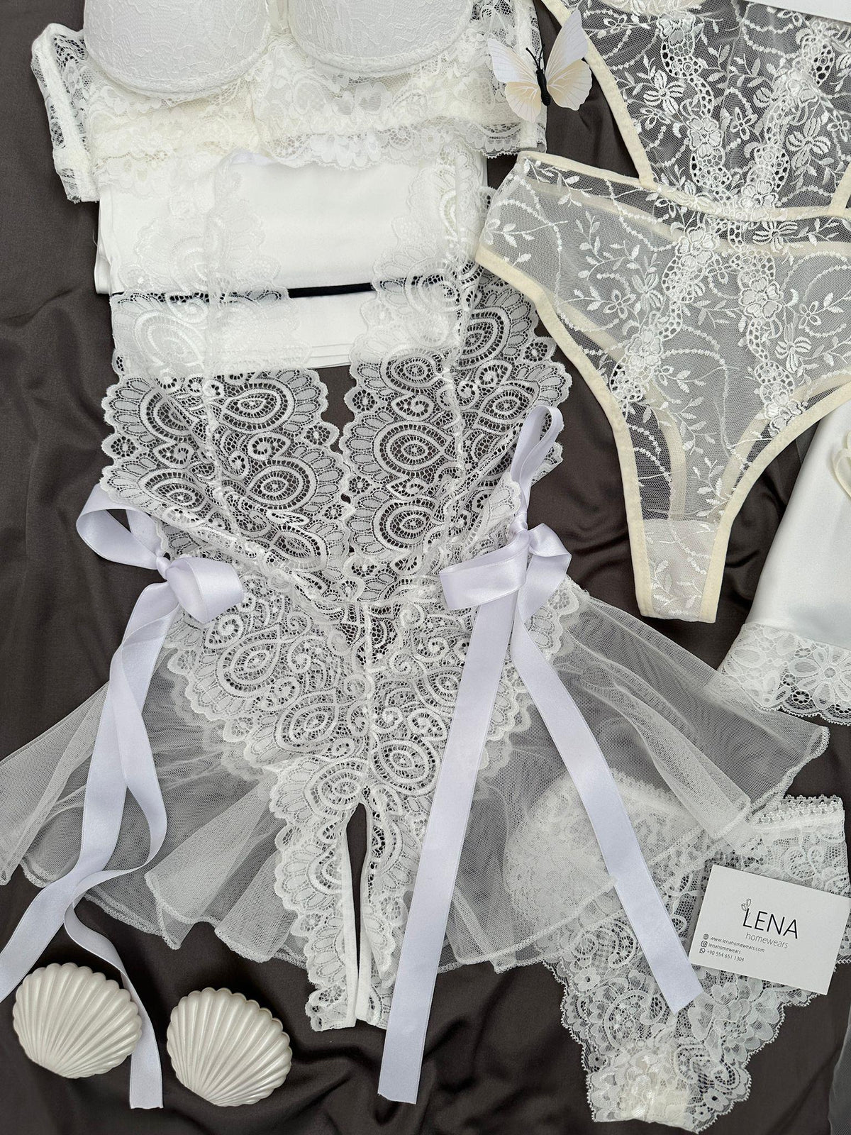 Women's White Mega Suit & Bra Panty Set
