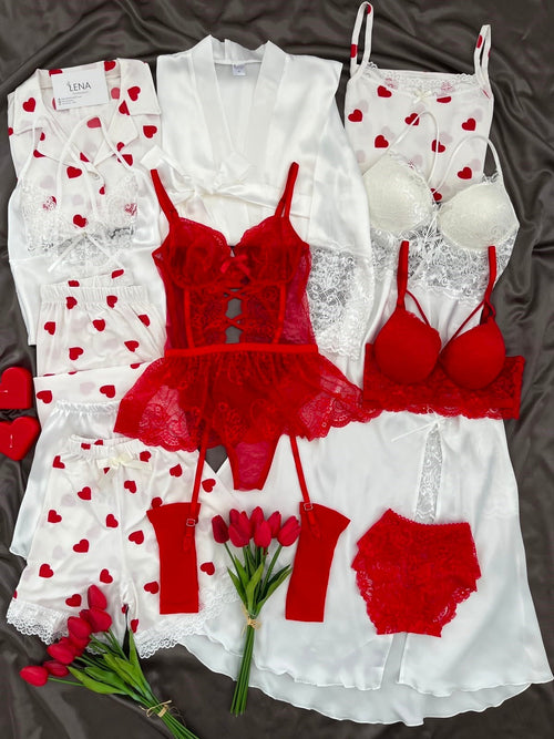 Women's True Love Nightwear & Bra Panty Set