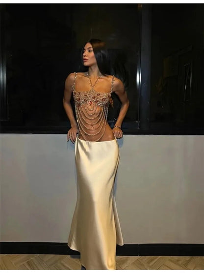 Amber Beaded Top