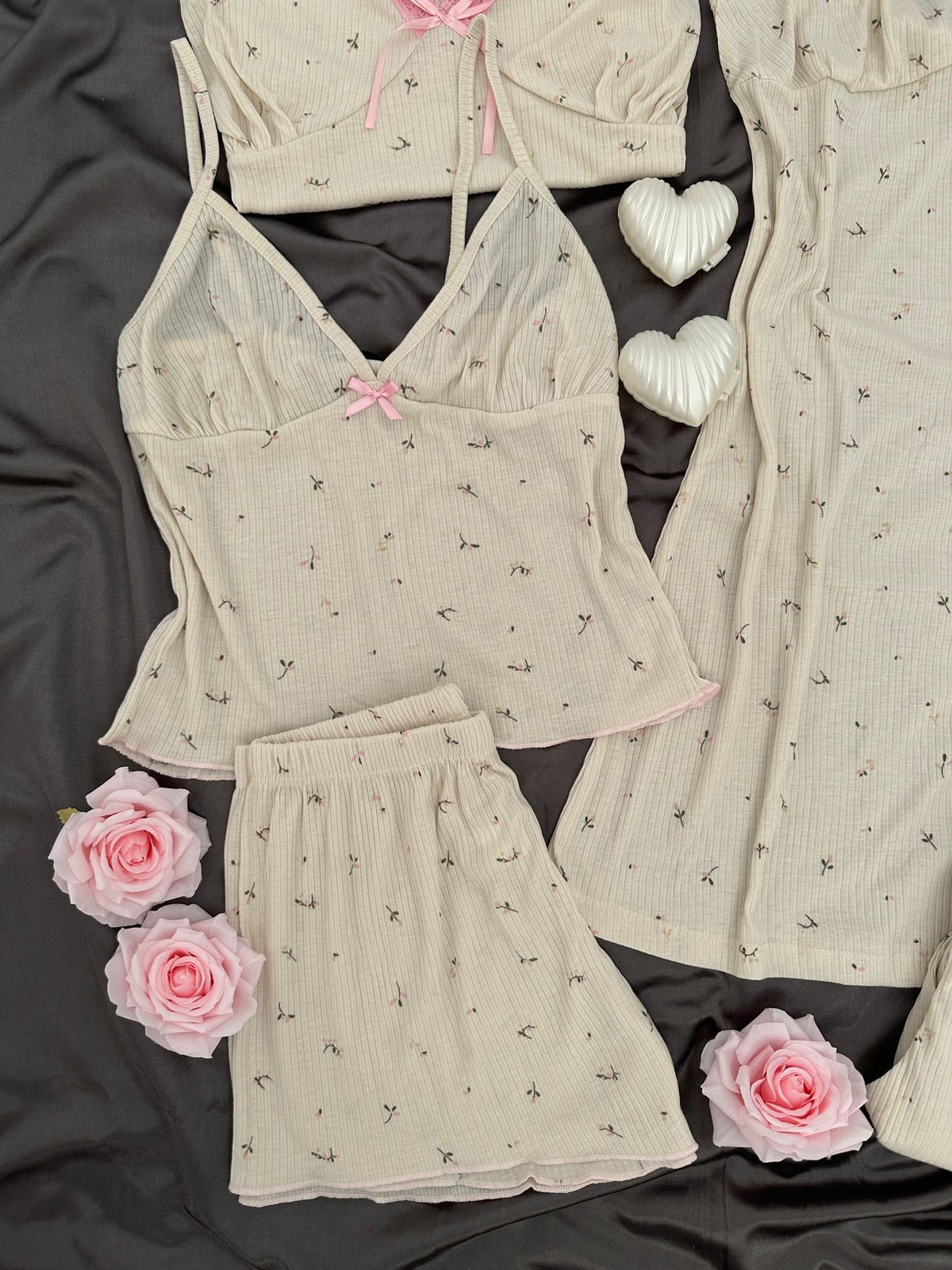 Mini Flowers 7-Piece Pajama & Lingerie Set