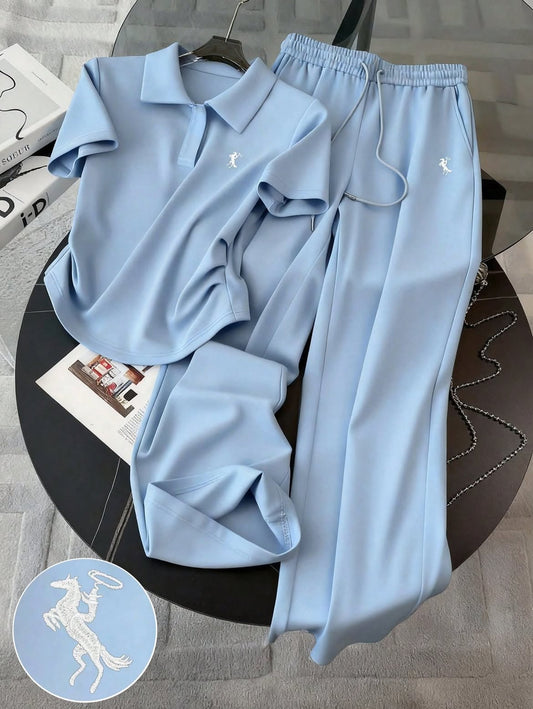 Women’s Elegant Comfort Co-Ord Set [Light Blue]