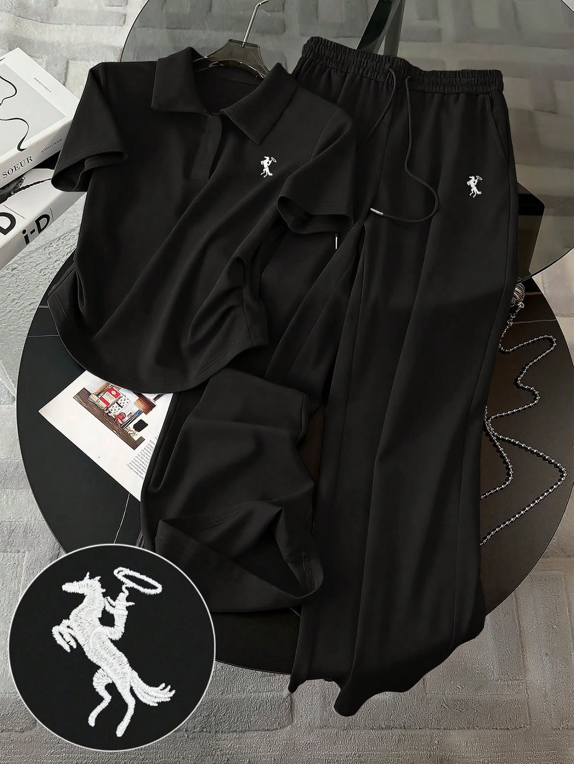 Women’s Elegant Comfort Co-Ord Set [All Black]